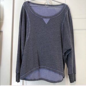 Splendid Sweatshirt High/Low Dolman Sleeve Faded Purple Oversized Sz Medium